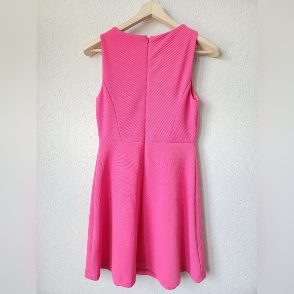 Elle Macpherson Pink Scallop Neck Dress Size 4 - Picture 7 of 8